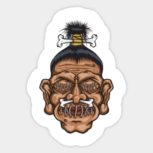 Shrunken Head Sticker